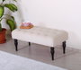 Atelier Del Sofa Banco de Terciopelo Crema 92x43x48cm
